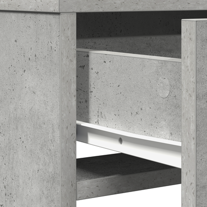 Schminktisch mit Regal Betongrau 50 x 41 x 135 cm Holzwerkstoff
