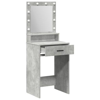 Schminktisch mit Regal Betongrau 50 x 41 x 135 cm Holzwerkstoff