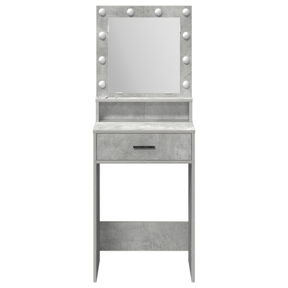 Schminktisch mit Regal Betongrau 50 x 41 x 135 cm Holzwerkstoff