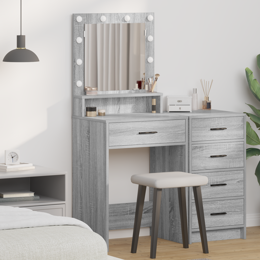 Schminktisch Grau Sonoma 50 x 41 x 135 cm Holzwerkstoff