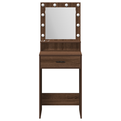 Schminktisch Braun Eichen-Optik 50 x 41 x 135 cm Holzwerkstoff