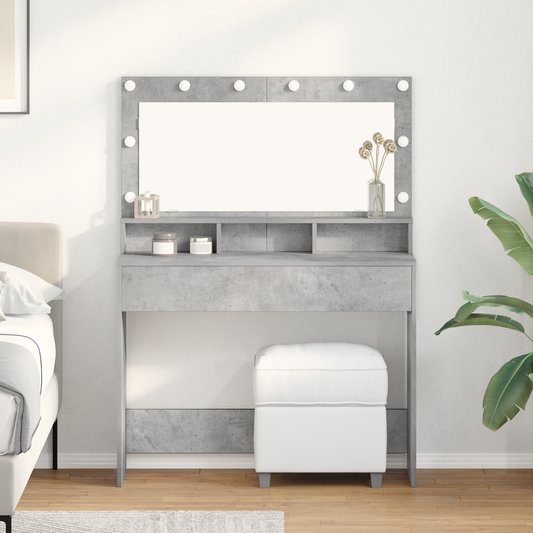 Schminktisch Betongrau 100 x 41 x 135 cm Holzwerkstoff