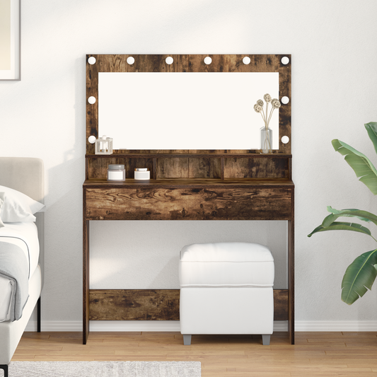 Schminktisch Geräucherte Eiche 100 x 41 x 135 cm Holzwerkstoff