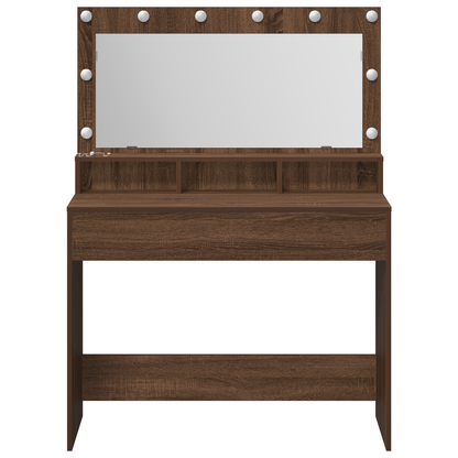 Schminktisch Braun Eichen-Optik 100 x 41 x 135 cm Holzwerkstoff