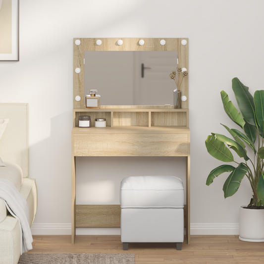 Schminktisch Sonoma-Eiche 79 x 41 x 135 cm Holzwerkstoff