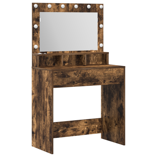 Schminktisch Geräucherte Eiche 79 x 41 x 135 cm Holzwerkstoff