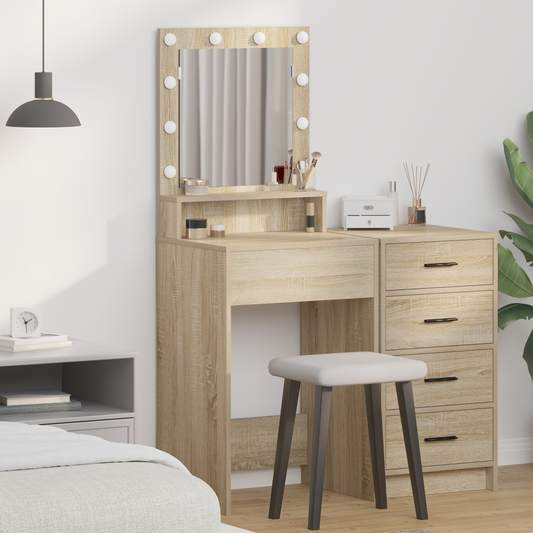 Schminktisch Sonoma-Eiche 50 x 41 x 135 cm Holzwerkstoff