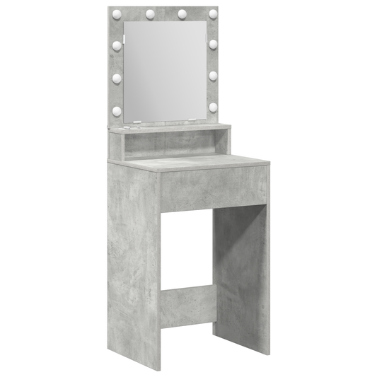 Schminktisch mit Regal Betongrau 50 x 41 x 135 cm Holzwerkstoff