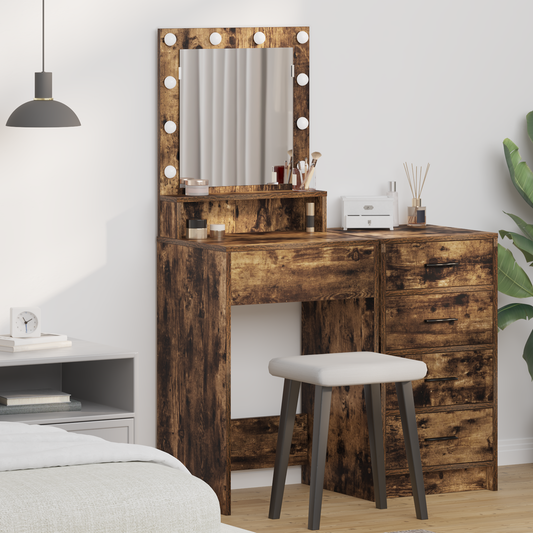 Schminktisch Geräucherte Eiche 50 x 41 x 135 cm Holzwerkstoff