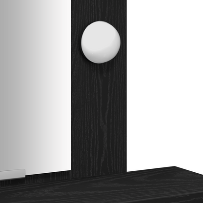 Schminktisch mit Spiegel Schwarz 50 x 41 x 140 cm Holzwerkstoff