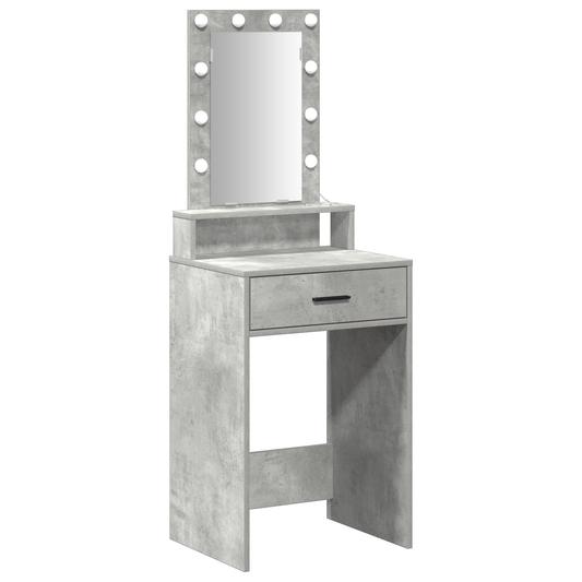Schminktisch mit Schubladen Grau 50 x 41 x 140 cm Holzwerkstoff