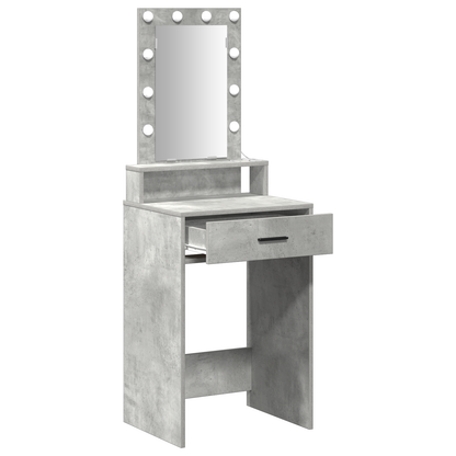 Schminktisch mit Schubladen Grau 50 x 41 x 140 cm Holzwerkstoff