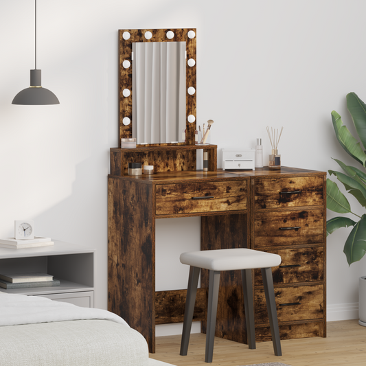 Schminktisch mit Speicher Braun 50 x 41 x 140 cm Holzwerkstoff