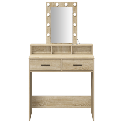 Schminktisch mit Speicher Braun 79 x 41 x 140 cm Holzwerkstoff