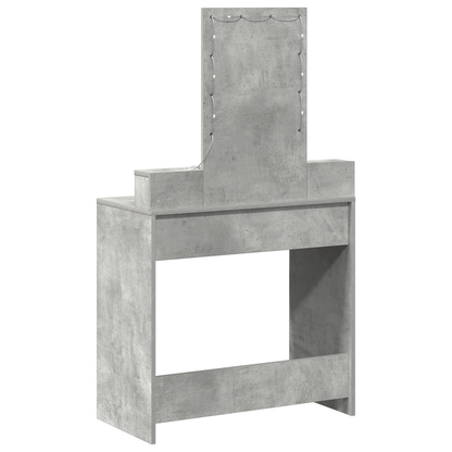 Schminktisch mit Schubladen Grau 79 x 41 x 140 cm Holzwerkstoff