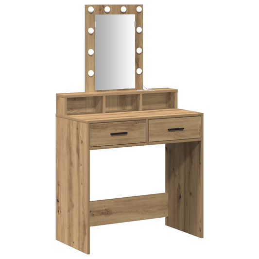 Schminktisch mit Speicher Braun 79 x 41 x 140 cm Holzwerkstoff