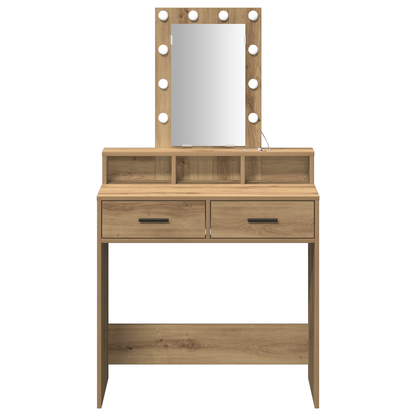Schminktisch mit Speicher Braun 79 x 41 x 140 cm Holzwerkstoff