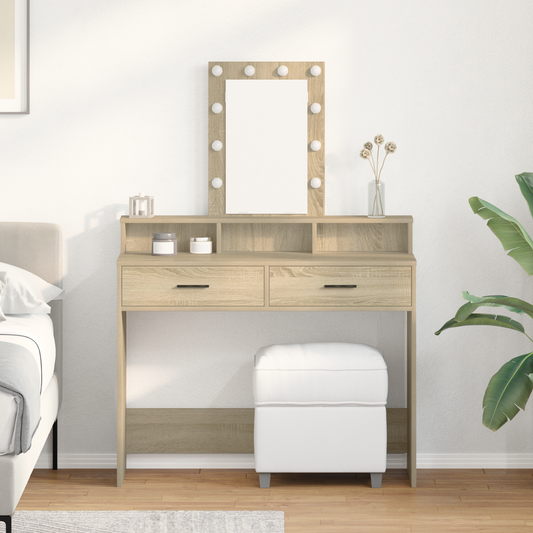 Schminktisch mit Speicher Braun 100 x 41 x 140 cm Holzwerkstoff