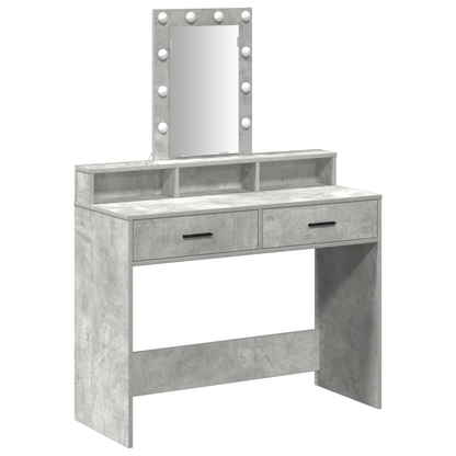 Schminktisch mit Speicher Grau 100 x 41 x 140 cm Holzwerkstoff