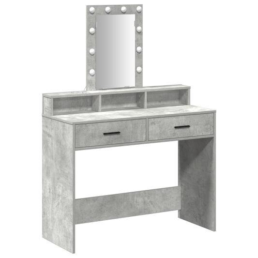 Schminktisch mit Speicher Grau 100 x 41 x 140 cm Holzwerkstoff