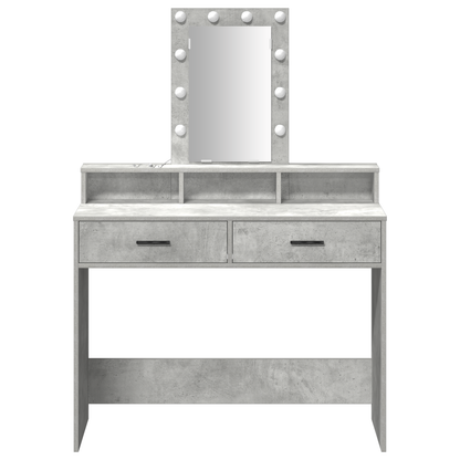 Schminktisch mit Speicher Grau 100 x 41 x 140 cm Holzwerkstoff