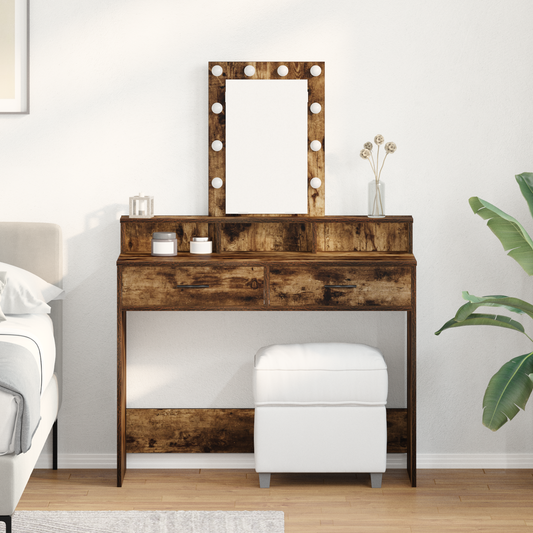 Schminktisch mit Speicher Braun 100 x 41 x 140 cm Holzwerkstoff