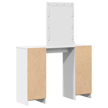 Schminktisch mit Speicher Weiß 102 x 33 x 135 cm Holzwerkstoff