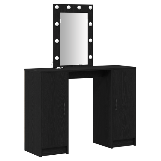 Schminktisch mit Tür Schwarz 102 x 33 x 135 cm Holzwerkstoff