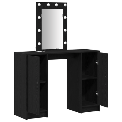 Schminktisch mit Tür Schwarz 102 x 33 x 135 cm Holzwerkstoff