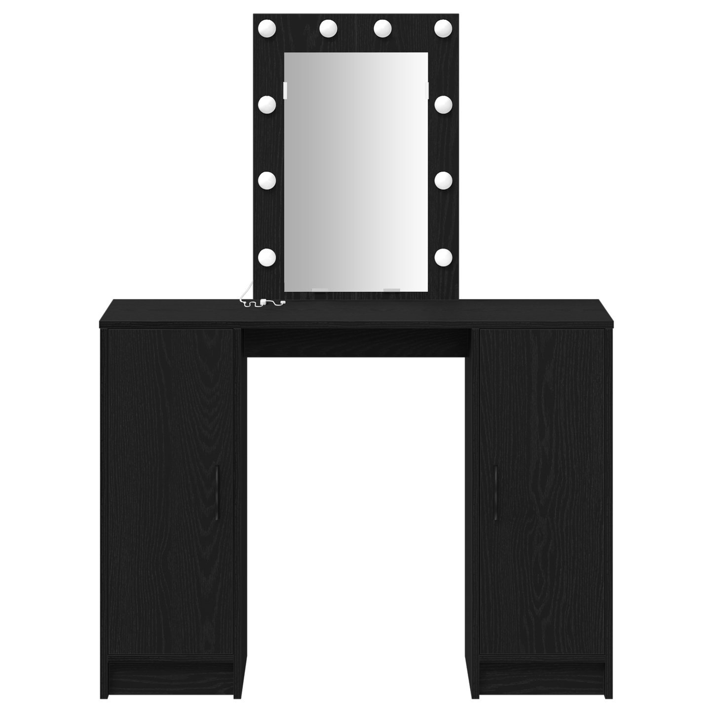 Schminktisch mit Tür Schwarz 102 x 33 x 135 cm Holzwerkstoff
