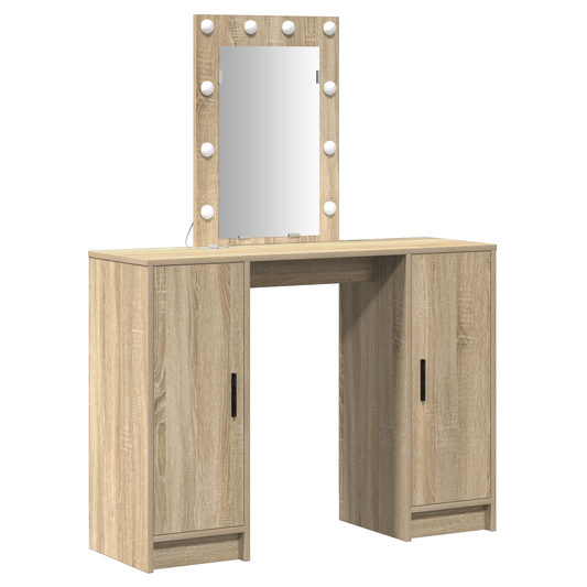 Schminktisch mit Speicher Braun 102 x 33 x 135 cm Holzwerkstoff