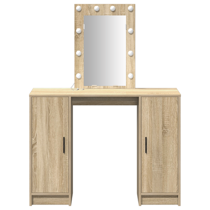 Schminktisch mit Speicher Braun 102 x 33 x 135 cm Holzwerkstoff