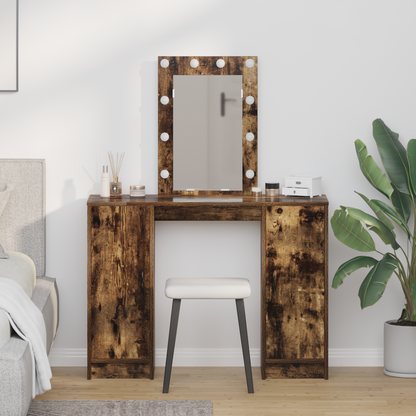 Schminktisch mit Speicher Braun 102 x 33 x 135 cm Holzwerkstoff