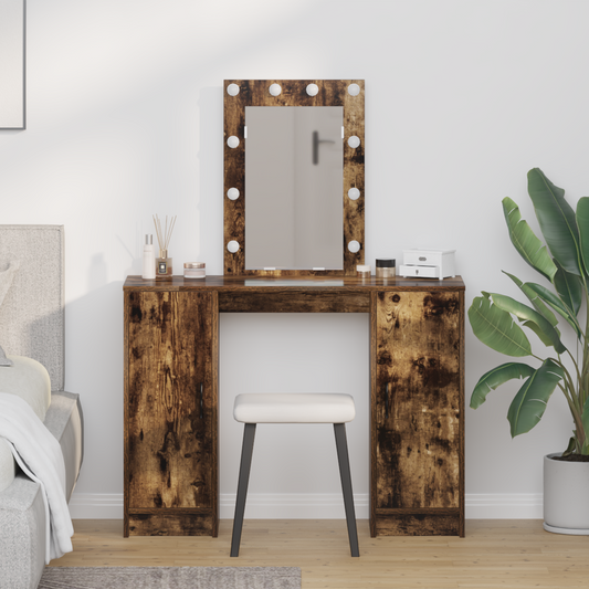 Schminktisch mit Speicher Braun 102 x 33 x 135 cm Holzwerkstoff