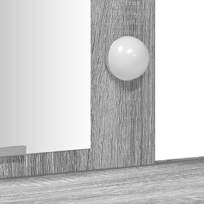 Schminktisch mit Speicher Grau 102 x 33 x 135 cm Holzwerkstoff
