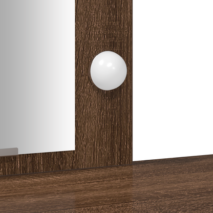 Schminktisch mit Speicher Braun 102 x 33 x 135 cm Holzwerkstoff