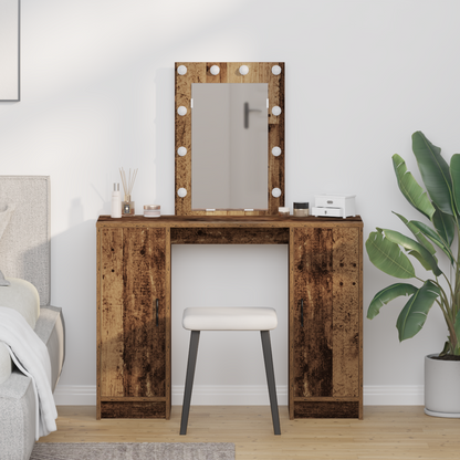 Schminktisch mit Speicher Braun 102 x 33 x 135 cm Holzwerkstoff
