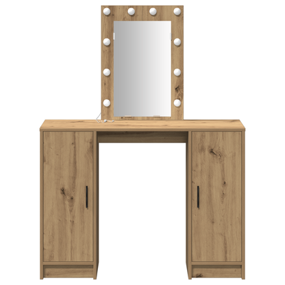 Schminktisch mit Speicher Braun 102 x 33 x 135 cm Holzwerkstoff