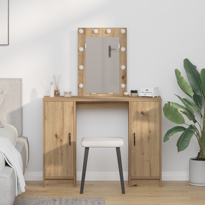 Schminktisch mit Speicher Braun 102 x 33 x 135 cm Holzwerkstoff
