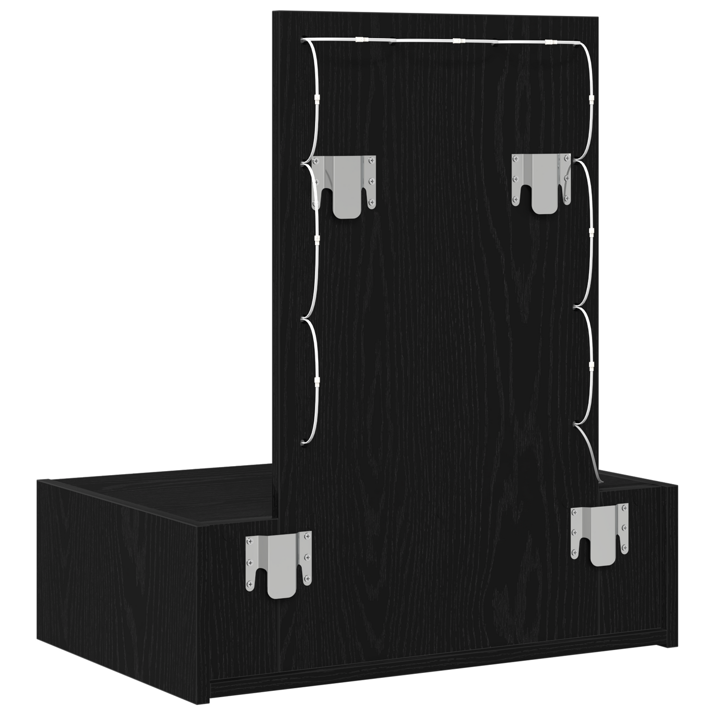 Schminktisch mit Speicher Schwarz 60 x 40 x 70 cm Holzwerkstoff