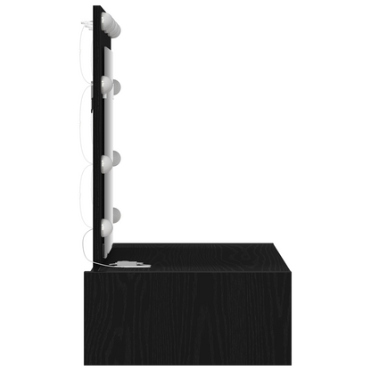 Schminktisch mit Speicher Schwarz 60 x 40 x 70 cm Holzwerkstoff