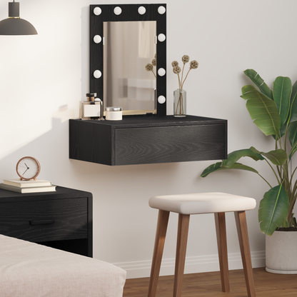 Schminktisch mit Speicher Schwarz 60 x 40 x 70 cm Holzwerkstoff