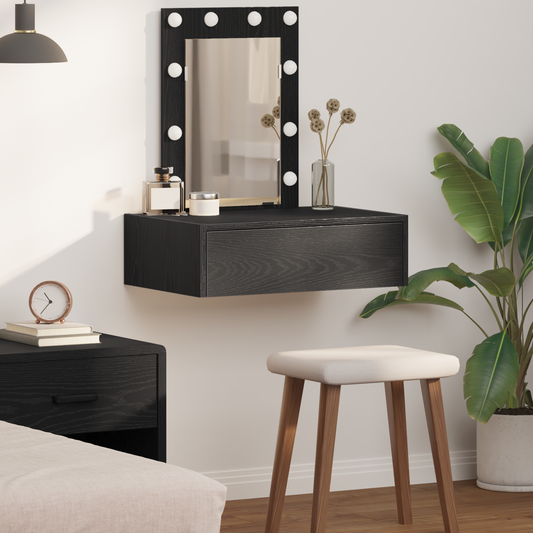Schminktisch mit Speicher Schwarz 60 x 40 x 70 cm Holzwerkstoff