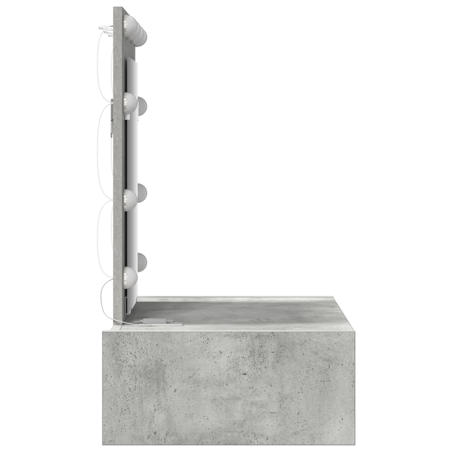 Schminktisch mit Schubladen Grau 60 x 40 x 70 cm Holzwerkstoff