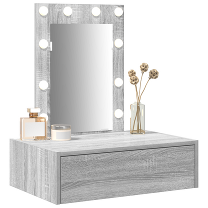 Schminktisch mit Schubladen Grau 60 x 40 x 70 cm Holzwerkstoff