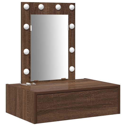 Schminktisch mit Schubladen Braun 60 x 40 x 70 cm Holzwerkstoff