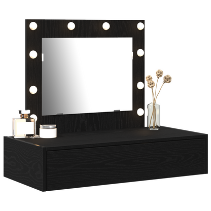 Schminktisch mit Speicher Schwarz 83 x 40 x 70 cm Holzwerkstoff