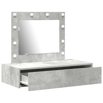 Schminktisch mit Schubladen Grau 83 x 40 x 70 cm Holzwerkstoff