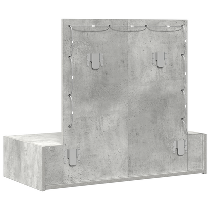 Schminktisch mit Schubladen Grau 83 x 40 x 70 cm Holzwerkstoff