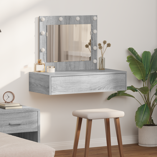 Schminktisch mit Schubladen Grau 83 x 40 x 70 cm Holzwerkstoff